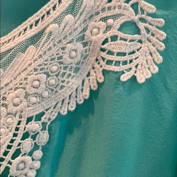 Anthropologie Fei Mint Green Silk Embroidered Top - Picture 4 of 4